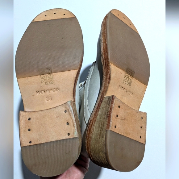 Free People Santa Fe Lace Up Eyelet Leather Boot NWOT Ecru 36 6 - Picture 6 of 16